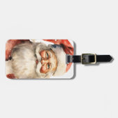 Retro Kerstman Bagagelabel (Voorkant horizontaal)