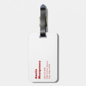 Retro Kerstman Bagagelabel (Achterkant verticaal)