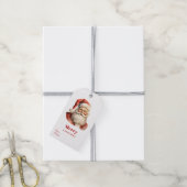 Retro Kerstman Cadeaulabel (Met Touw)