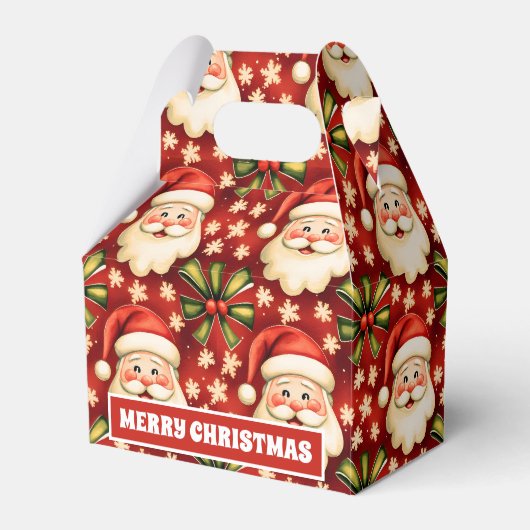 retro kerstman en bogen bedankdoosjes (Voorkant Zijde)