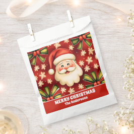  retro kerstman en bogen bedankzakje