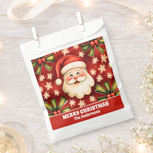 retro kerstman en bogen bedankzakje (Geknipt)