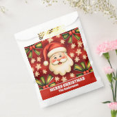 retro kerstman en bogen bedankzakje (Gezegeld)