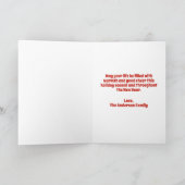 retro kerstman en bogen feestdagen kaart (Binnen)