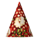 retro kerstman en bogen feesthoedjes (Achterkant)