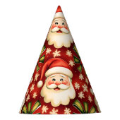 retro kerstman en bogen feesthoedjes (Voorkant)