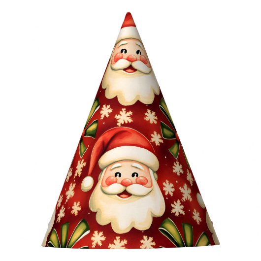 retro kerstman en bogen feesthoedjes (Voorkant)