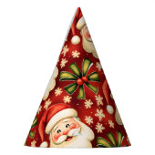 retro kerstman en bogen feesthoedjes (Links)