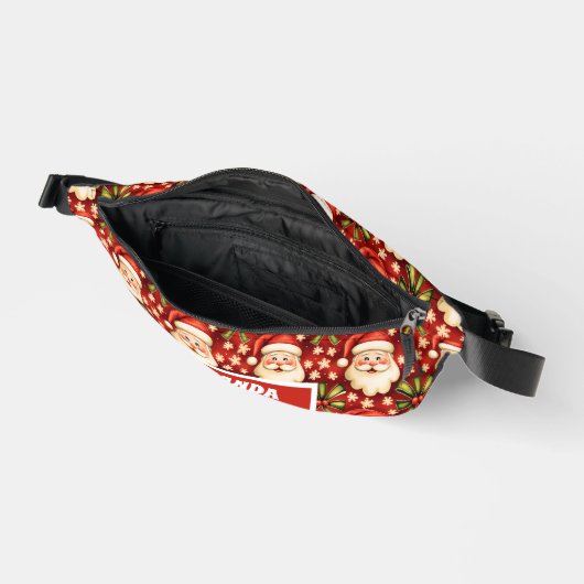  retro kerstman en bogen heuptasje (Open)