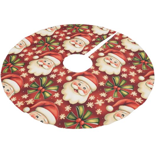  retro kerstman en bogen kerstboom rok (Gekanteld)