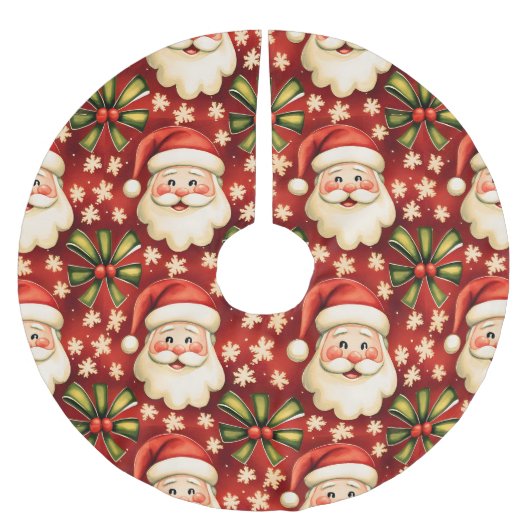  retro kerstman en bogen kerstboom rok (Voorkant)