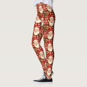 retro kerstman en bogen leggings (Links)