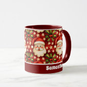  retro kerstman en bogen mok (Voorkant rechts)