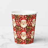 retro kerstman en bogen papieren bekers (Achterkant)