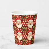 retro kerstman en bogen papieren bekers (Links)