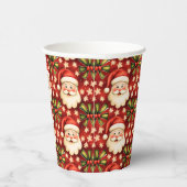 retro kerstman en bogen papieren bekers (Rechts)