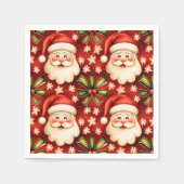  retro kerstman en bogen servet (Voorkant)