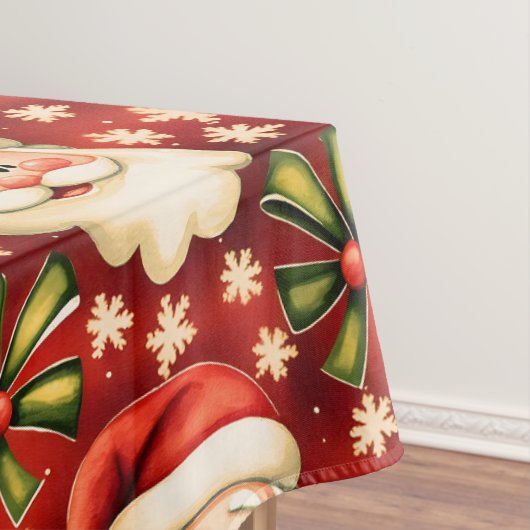  retro kerstman en bogen tafelkleed (Voorbeeld)