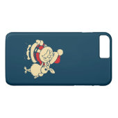 Retro kerstman en zijn rendierboeddy Case-Mate iPhone case (Achterkant (Horizontaal))