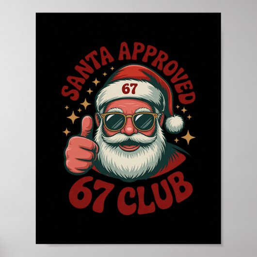 Retro Kerstman Goedgekeurd 67 - Clic Kerstmis 67 M Poster (Voorkant)