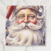 Retro Kerstman in een rode hoeden Kerstmis Bedankjes Labels (Achterkant)