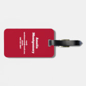 Retro Kerstman in een rood Pet Bagagelabel (Achterkant horizontaal)