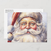 Retro Kerstman in een rood Pet Briefkaart (Voorkant / Achterkant)