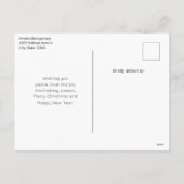 Retro Kerstman in een rood Pet Feestdagenkaart (Achterkant)