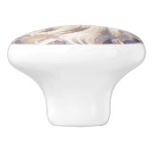 Retro Kerstman in een rood Pet Keramische Knop (Zijkant)