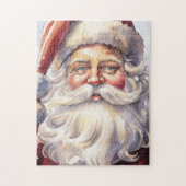 Retro Kerstman in een rood Pet Legpuzzel (Verticaal)