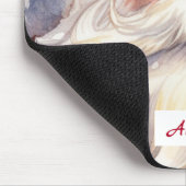 Retro Kerstman in een rood Pet Muismat (Hoek)