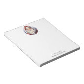 Retro Kerstman in een rood Pet Notitieblok (Schuin)