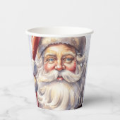 Retro Kerstman in een rood Pet Papieren Bekers (Voorkant)