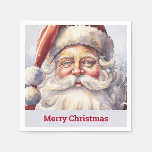 Retro Kerstman in een rood Pet Servet (Voorkant)