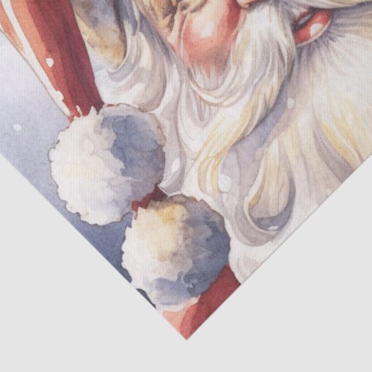 Retro Kerstman in een rood Pet Tissuepapier (Detail)