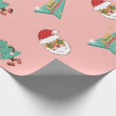 Retro Kerstman Inpakpapier (Hoek)