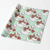 Retro Kerstman Inpakpapier (Uitgerold)