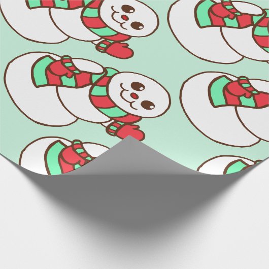 Retro Kerstman Inpakpapier (Hoek)