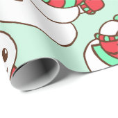 Retro Kerstman Inpakpapier (Rol Hoek)