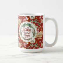 Retro Kerstman Kerst Bakken Koekjes Rood met Oma 