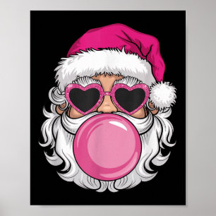 Retro Kerstman Kerst Bubbelgom Nk Sungle Poster