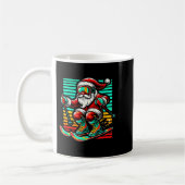 Retro kerstman - Kerst skiën Koffiemok (Links)
