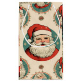 Retro Kerstman Kerstcadeautas Klein Cadeauzakje (Achterkant)