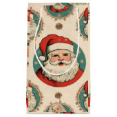 Retro Kerstman Kerstcadeautas Klein Cadeauzakje (Voorkant)