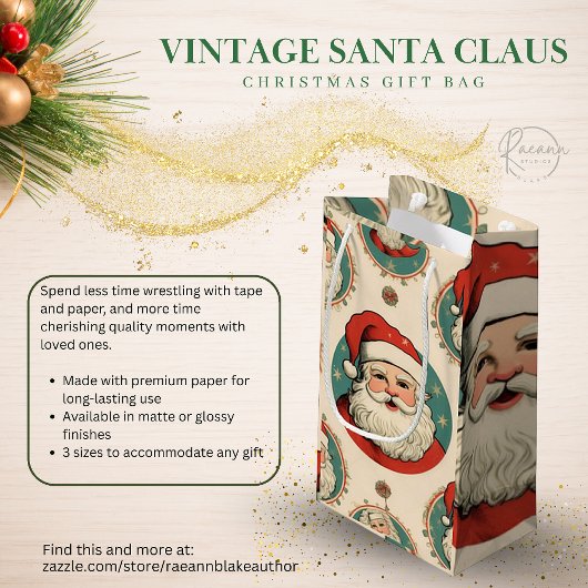 Retro Kerstman Kerstcadeautas Klein Cadeauzakje