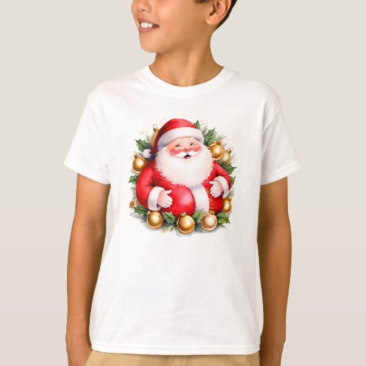 Retro Kerstman Kerstman Vrolijk Kerstman T-shirt (Voorkant)
