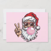 Retro Kerstman Kerstmis Blaast Bubbel Vintage  Feestdagenkaart (Voorkant)