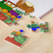 Retro Kerstman Kerstmis voor Kinderen  Legpuzzel (Zijkant)