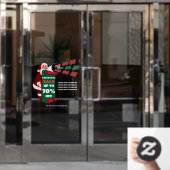 Retro Kerstman Kerstzaken Uitverkoop Promotie Adve Raamsticker (Kantoordeur)