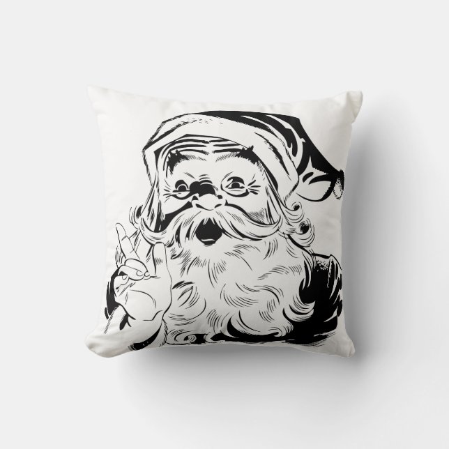 Retro Kerstman kussen (Voorkant)